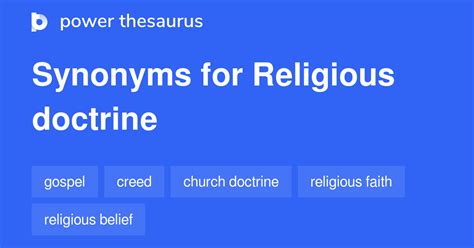 doctrine synonym|religious doctrine synonym.